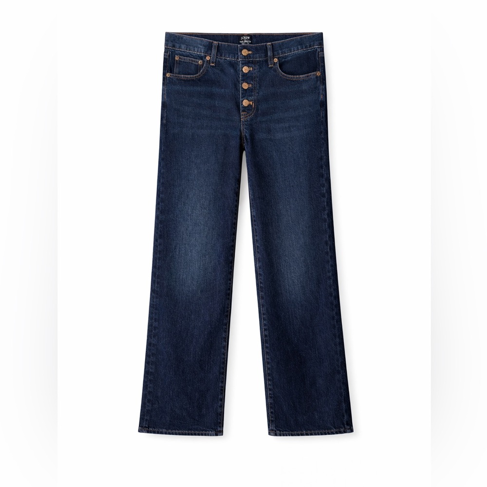 J. Crew Dark Wash Wide-Leg Jeans